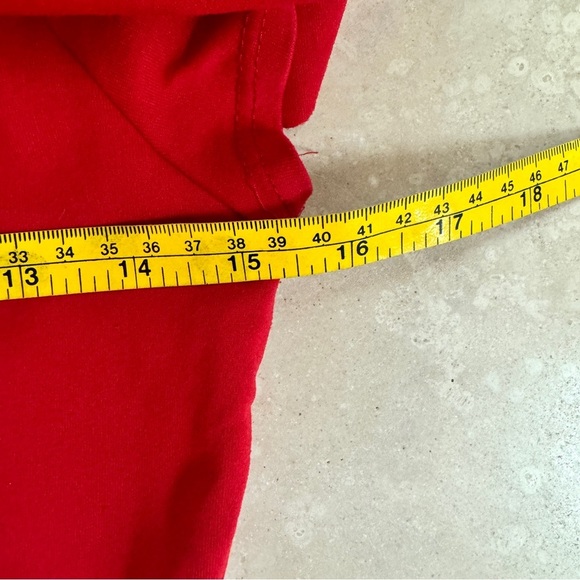 Susanna Monaco Red Ruffle Slit Maternity Gown Womens Size S Formal Off Shoulder - Picture 12 of 16